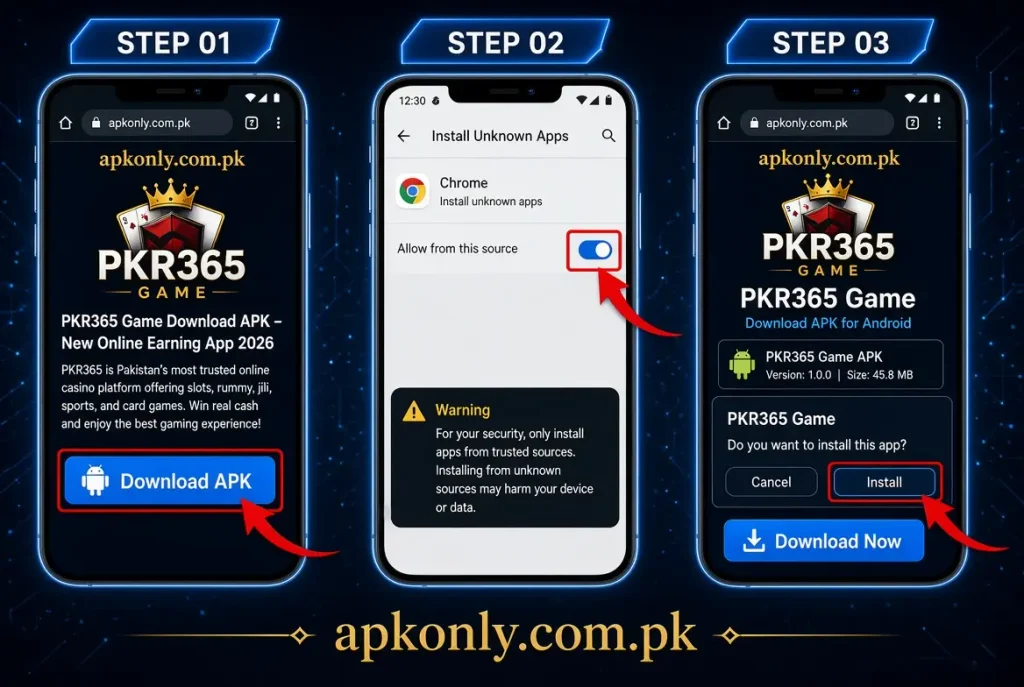 How to Download PKR365 Game APK